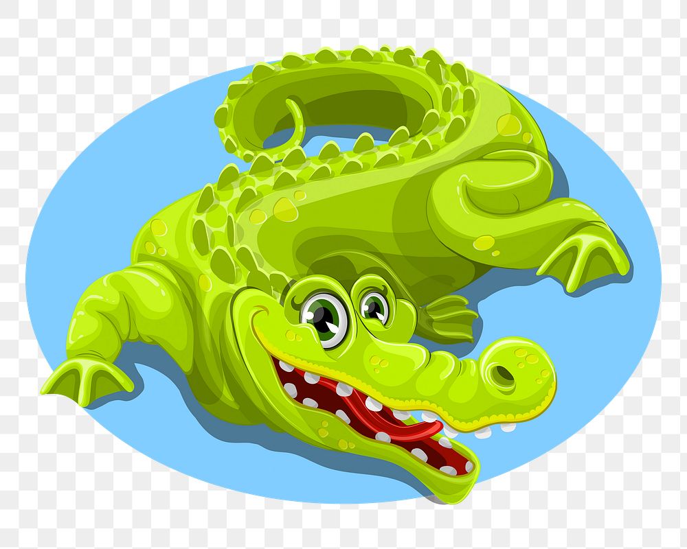 Crocodile png illustration, transparent background. Free public domain CC0 image.