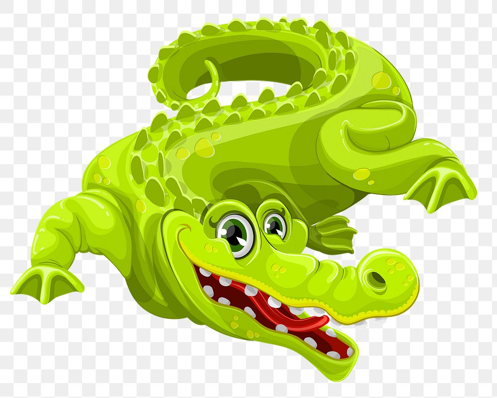 Crocodile png illustration, transparent background. Free public domain CC0 image.