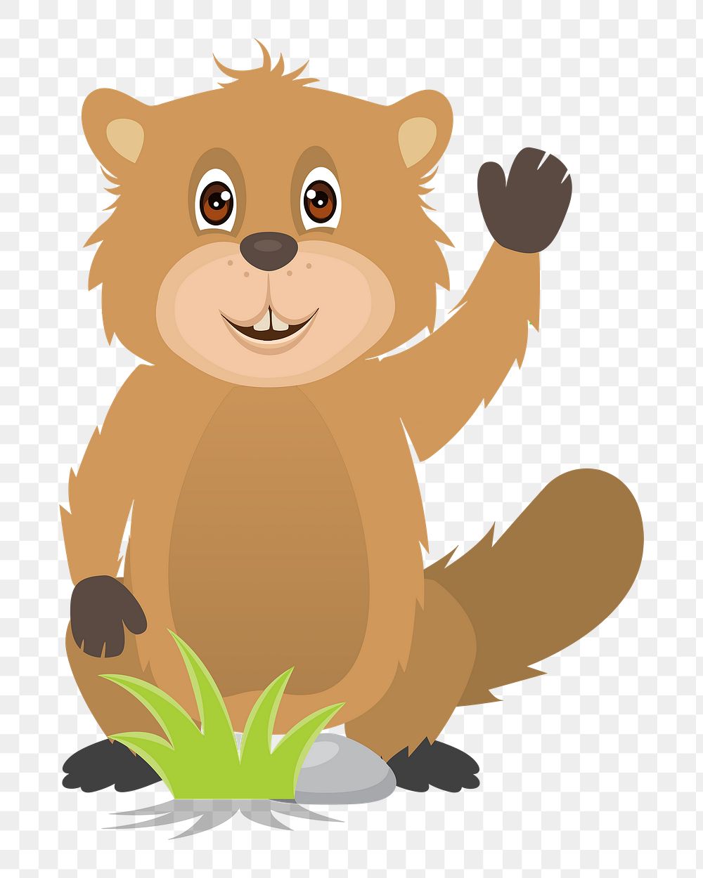 Brown squirrel png illustration, transparent background. Free public domain CC0 image.