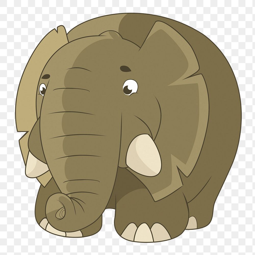 Elephant png illustration, transparent background. Free public domain CC0 image.