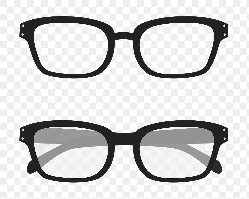 Eye glasses png illustration, transparent background. Free public domain CC0 image.