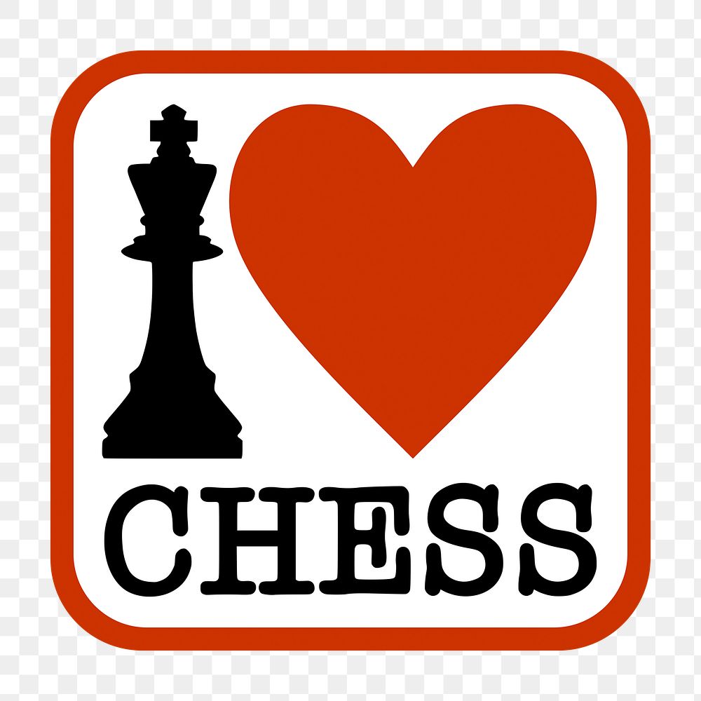 I love chess png illustration, transparent background. Free public domain CC0 image.