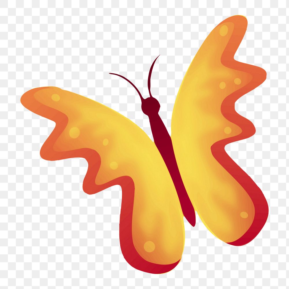 Butterfly png illustration, transparent background. Free public domain CC0 image.