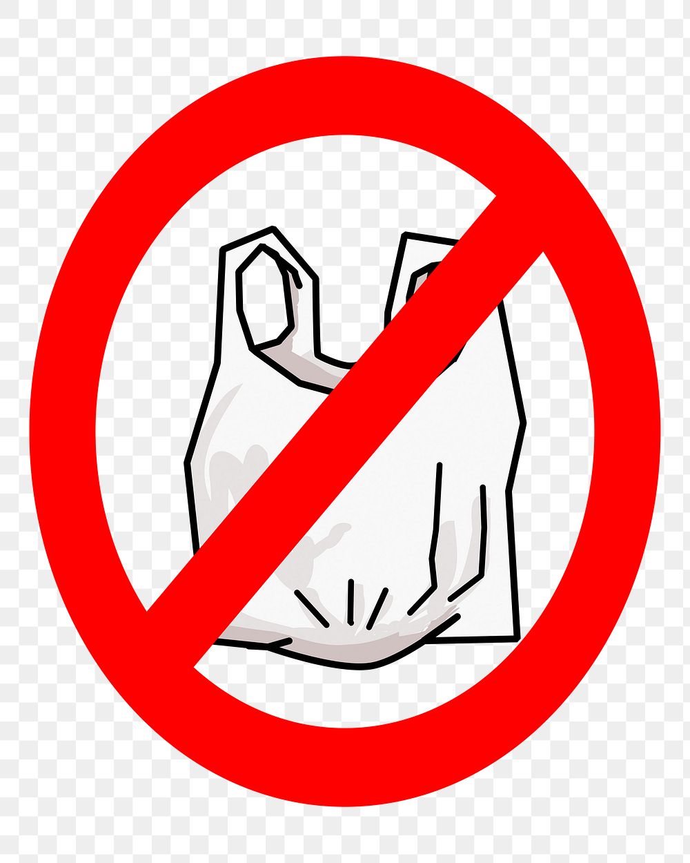 No plastic bag png sticker, transparent background. Free public domain CC0 image.