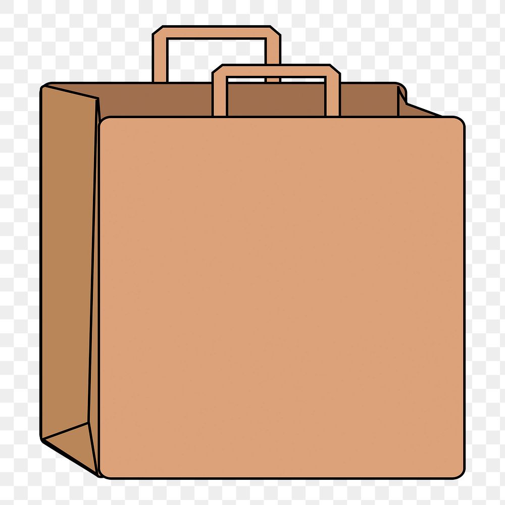 Paper bag png sticker, transparent background. Free public domain CC0 image.