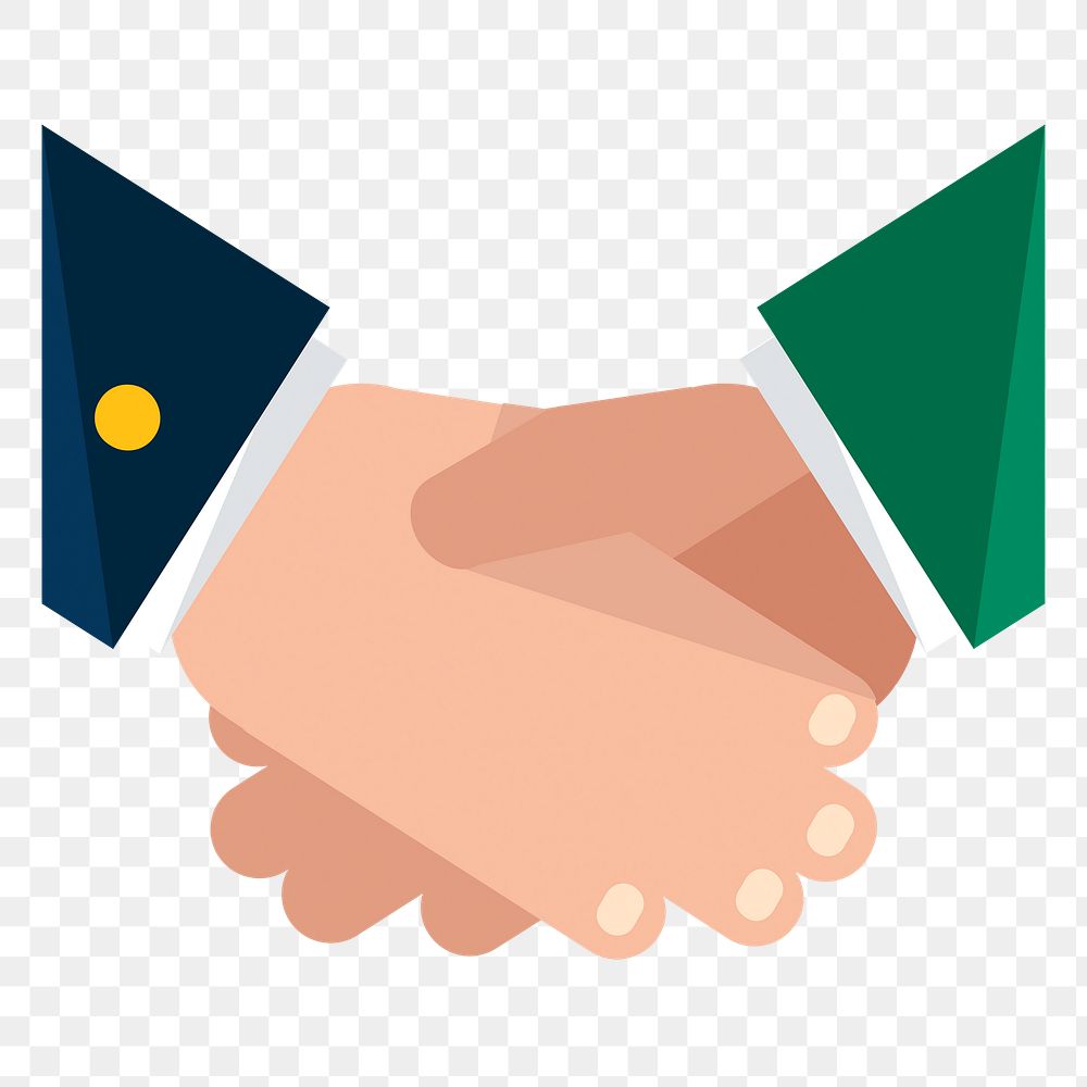 Business handshake png sticker, transparent background. Free public domain CC0 image.