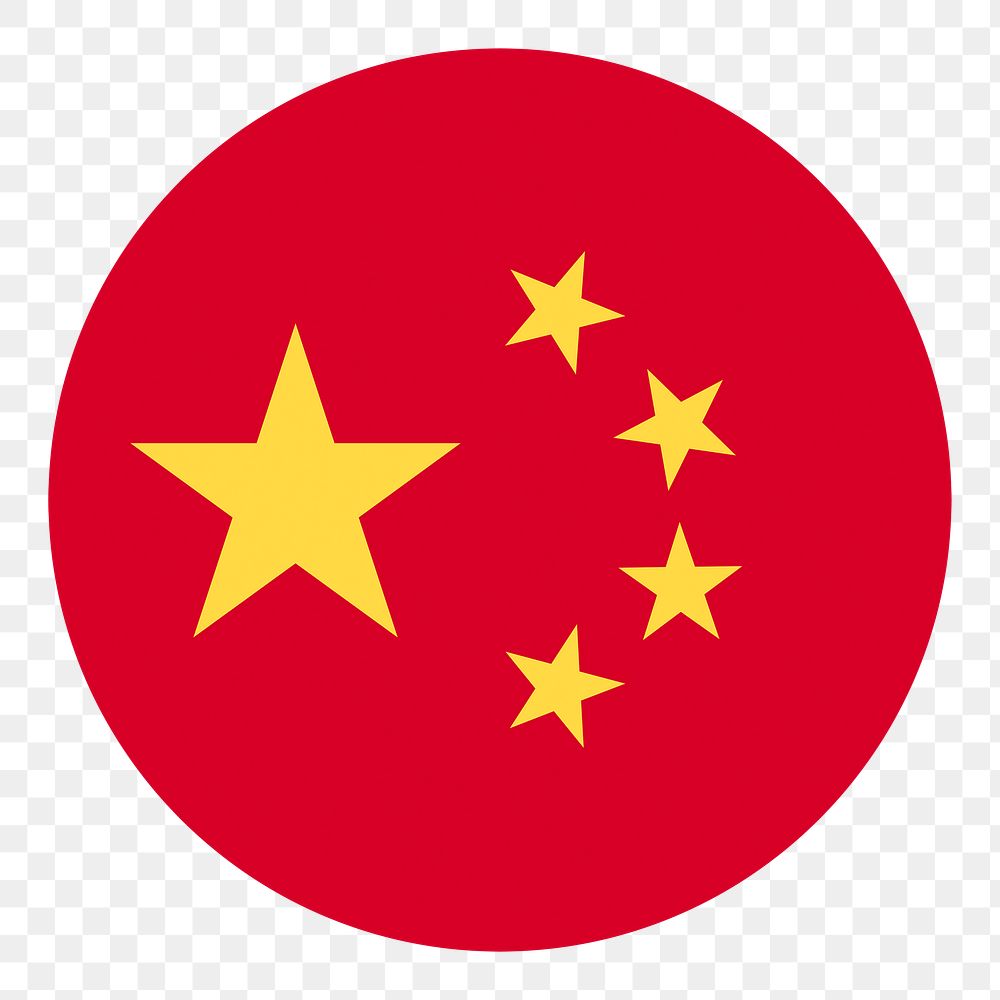 China flag png sticker, transparent background. Free public domain CC0 image.