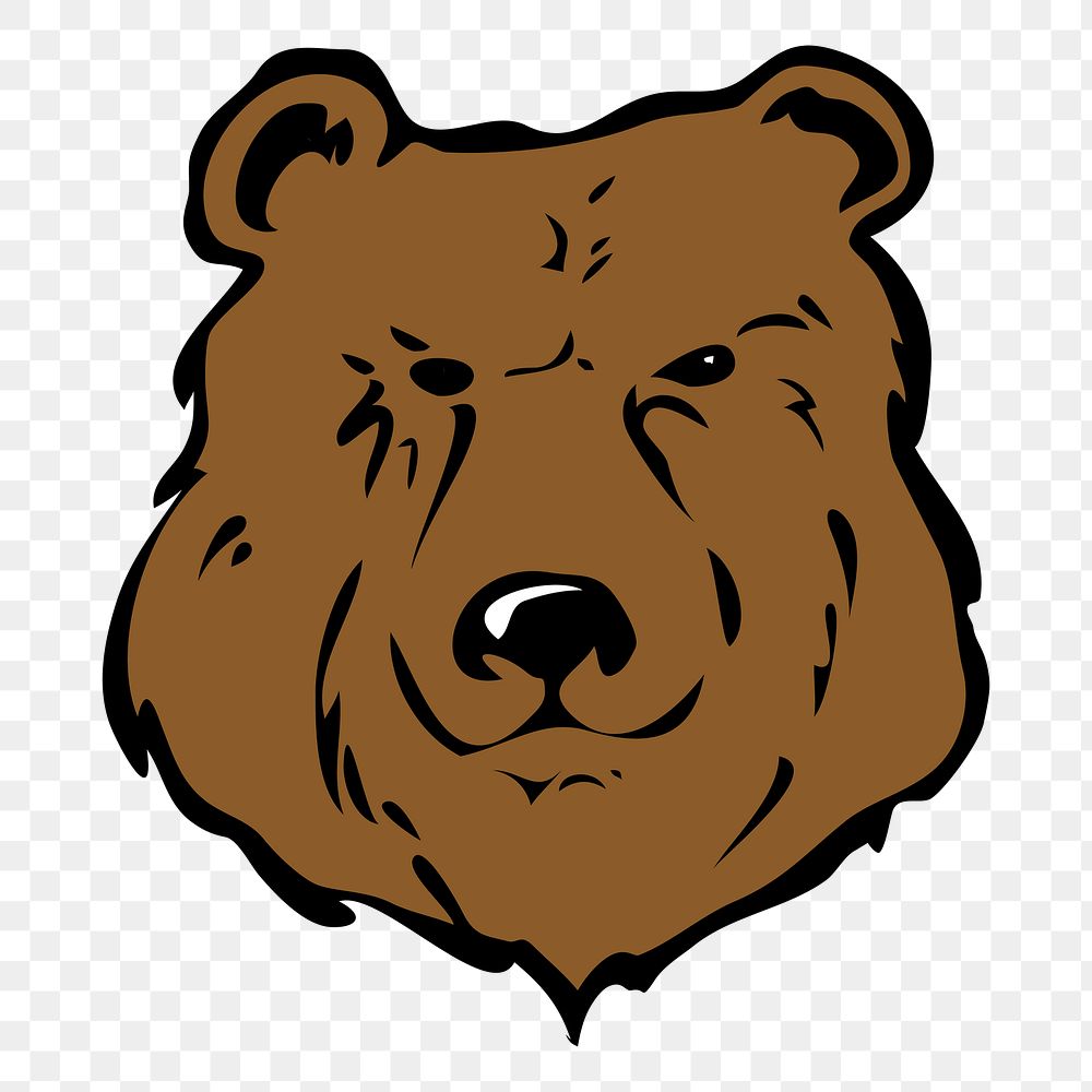 Bear png sticker, transparent background. Free public domain CC0 image.