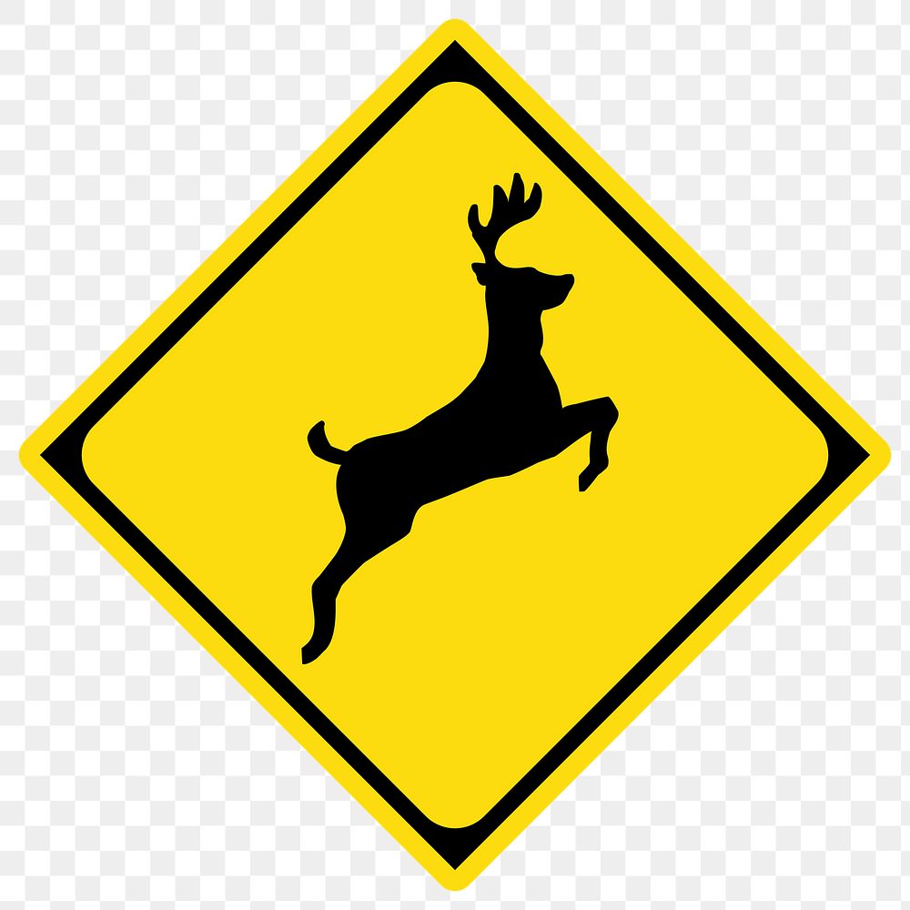 Beware deer png sticker, transparent background. Free public domain CC0 image.