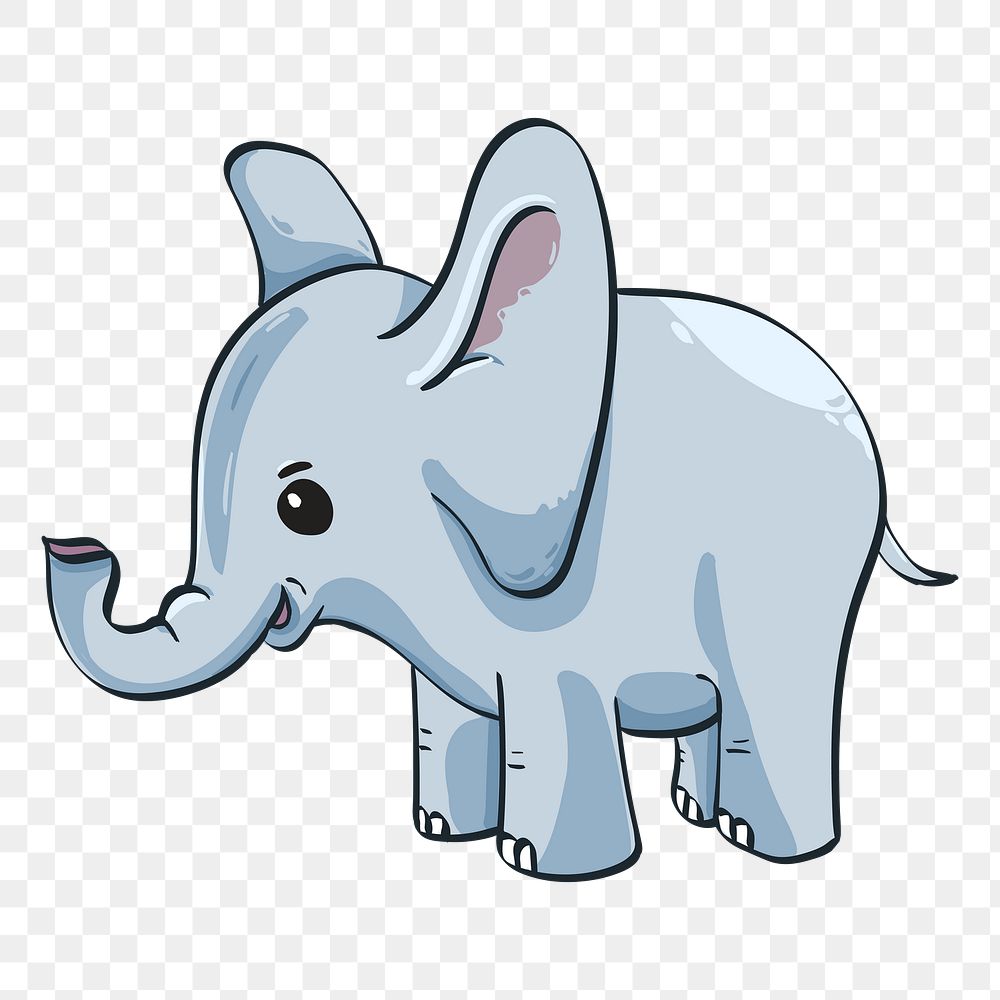Elephant png sticker, transparent background. Free public domain CC0 image.