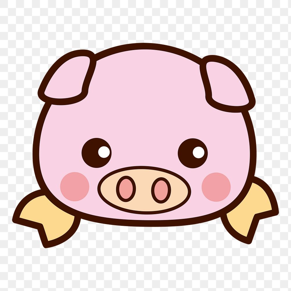 Pig png sticker, transparent background. Free public domain CC0 image.