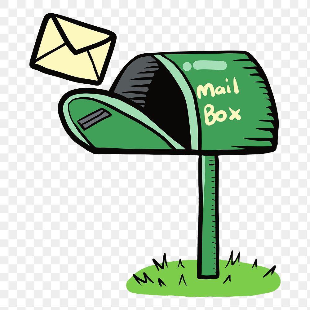 Mail box png sticker, transparent background. Free public domain CC0 image.