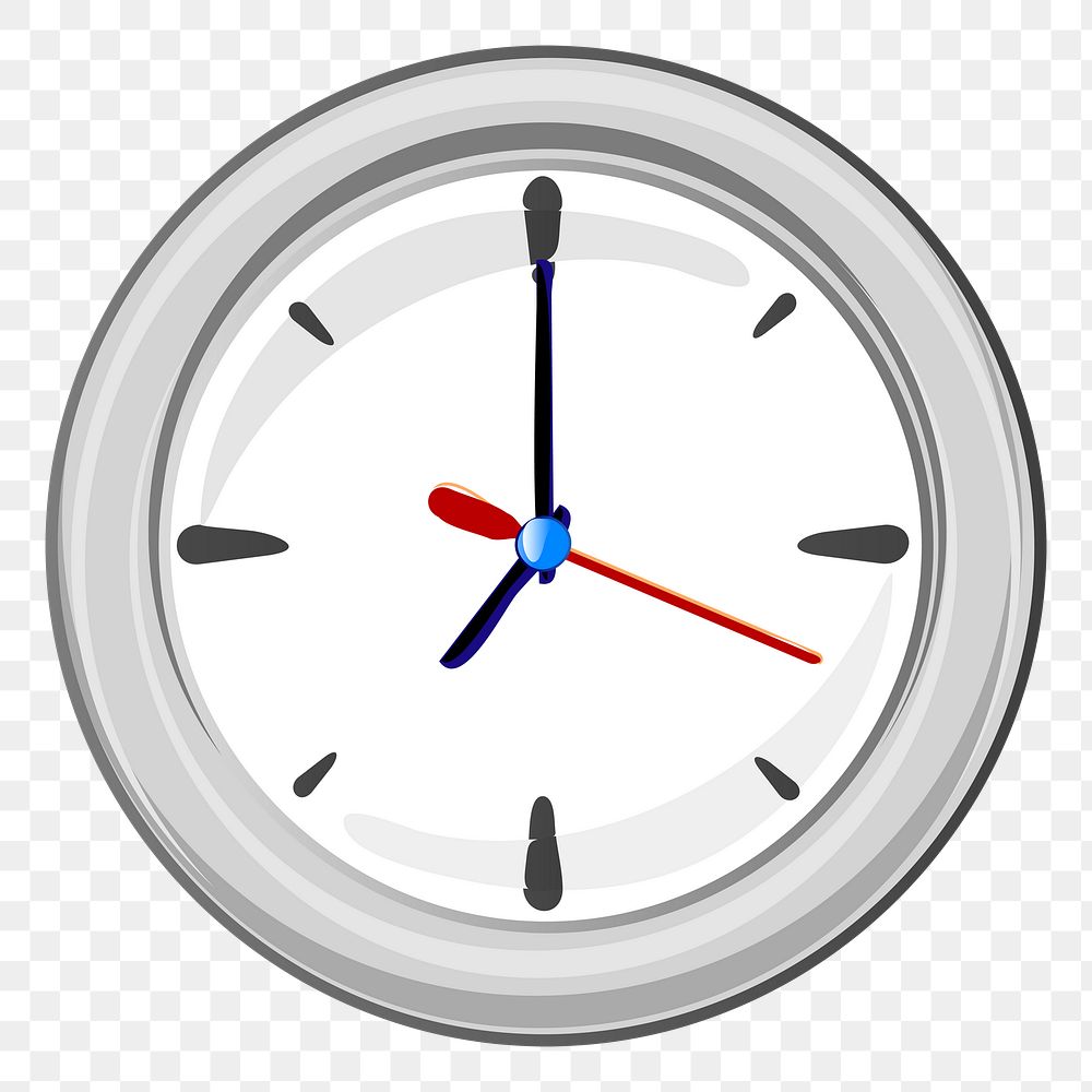 Clock png sticker, transparent background. Free public domain CC0 image.