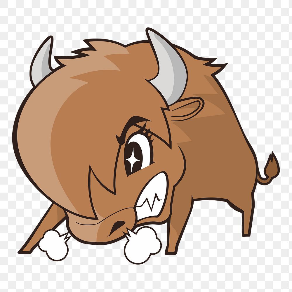 Bison png clipart illustration, transparent background. Free public domain CC0 image.