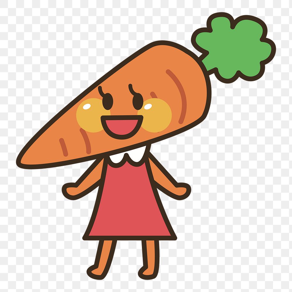 Vegetable cartoon png sticker, transparent background. Free public domain CC0 image.