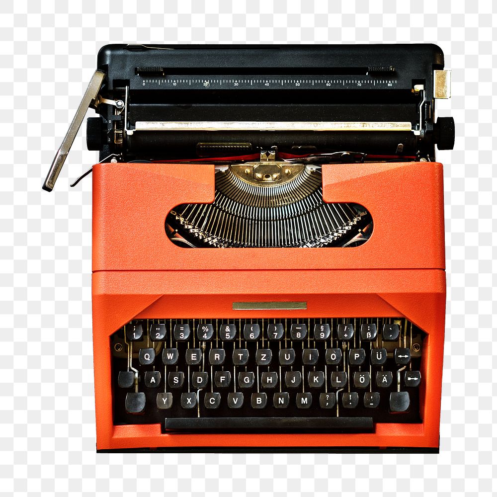 Vintage typewriter png, transparent background