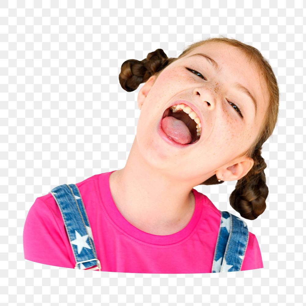 Girl smiling  png, transparent background