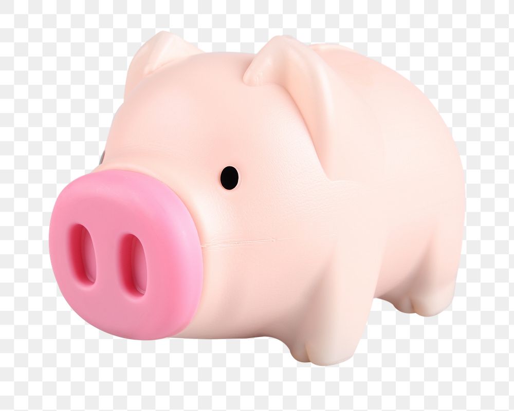 Piggy bank png finance sticker, transparent background