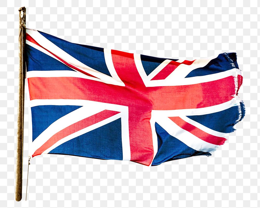 UK flag png sticker, transparent background