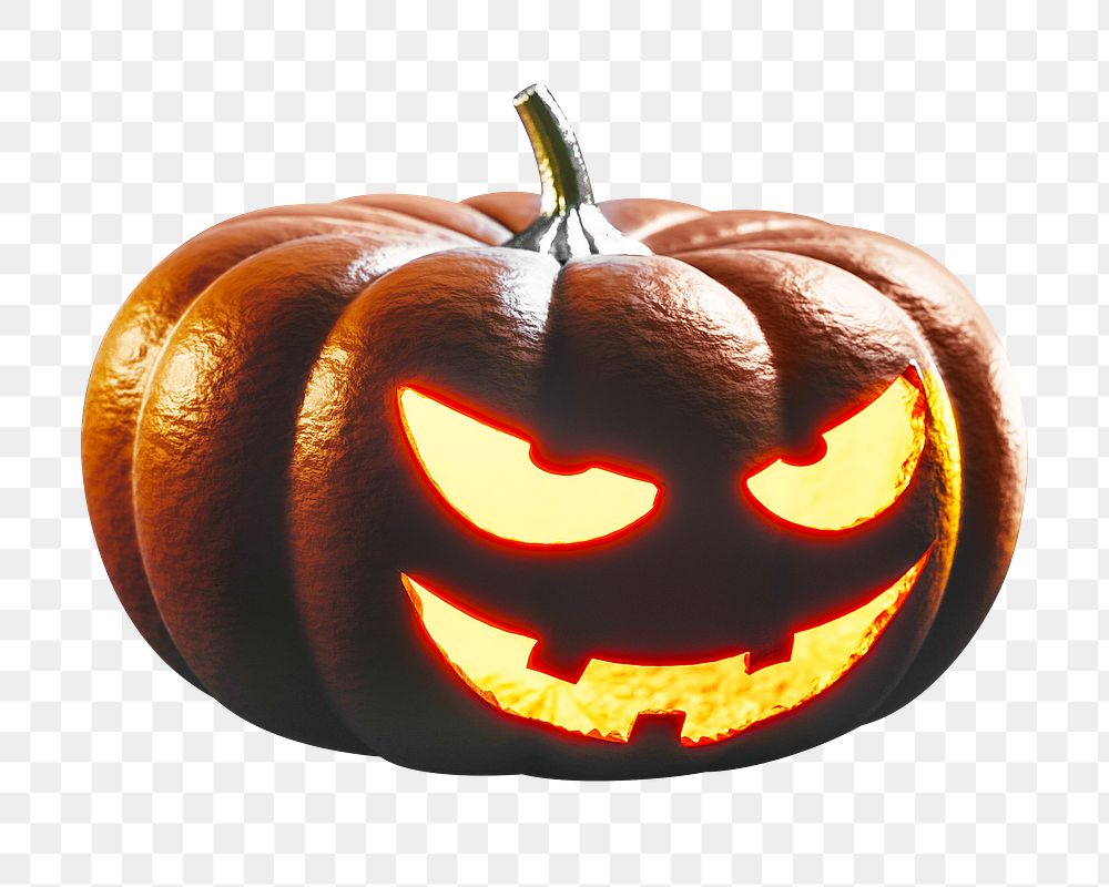 Halloween pumpkin png sticker, transparent background