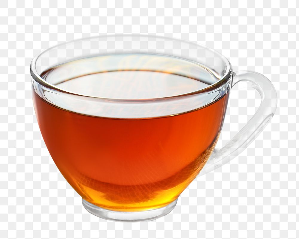 Hot tea cup png, transparent background