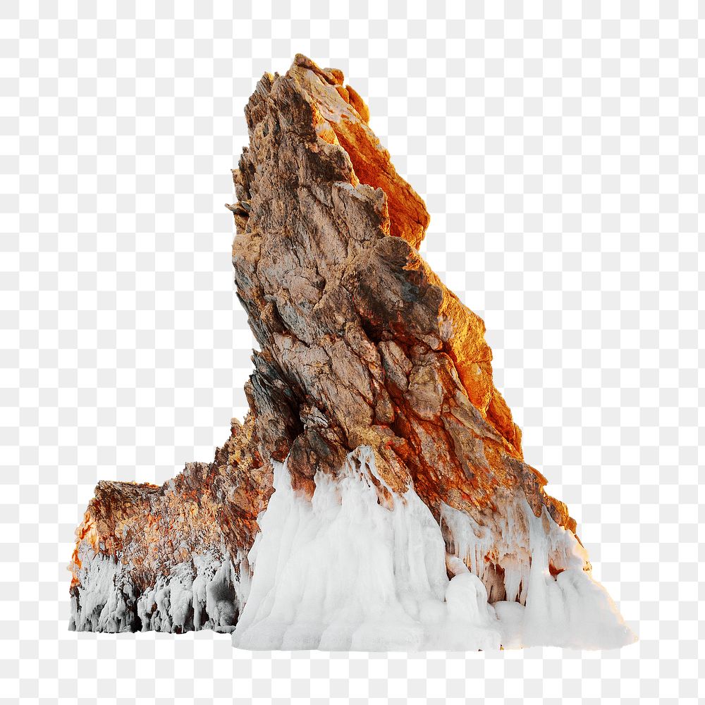 Tall rock png sticker, transparent background