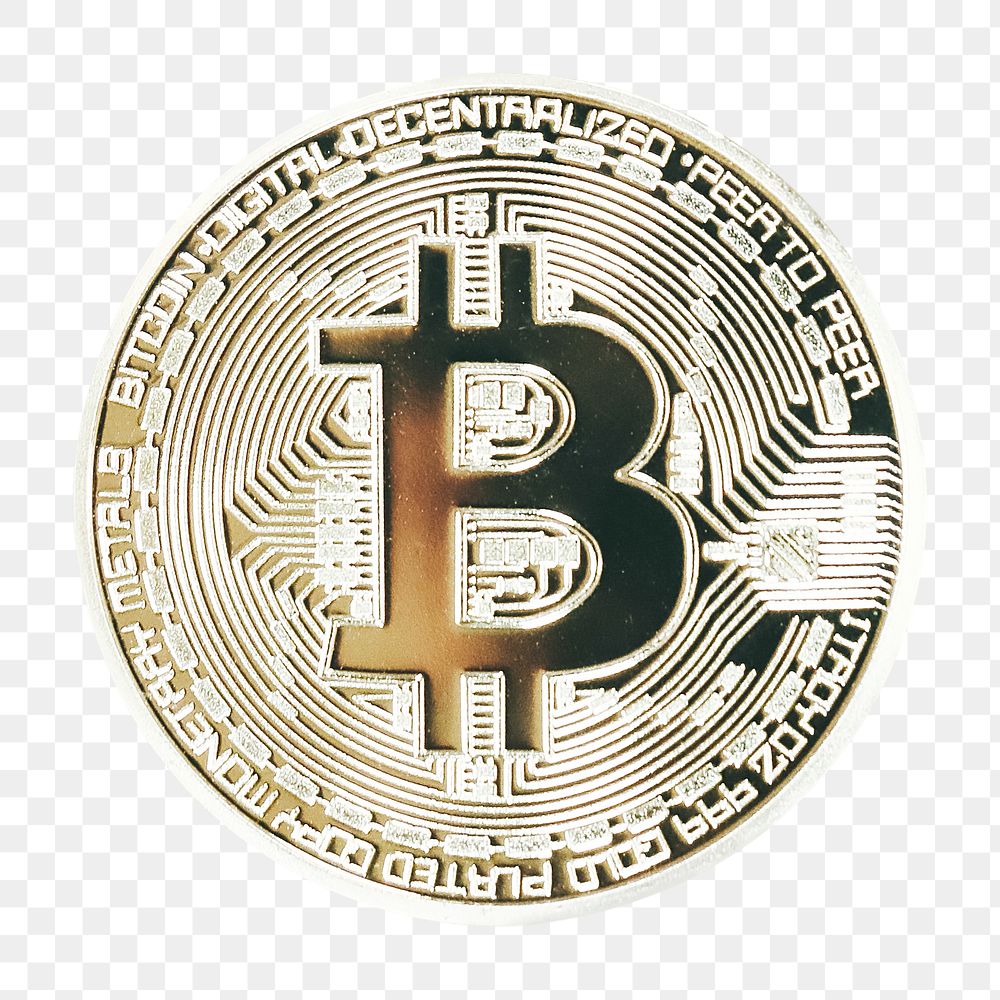 Bitcoin cryptocurrency png sticker, transparent background