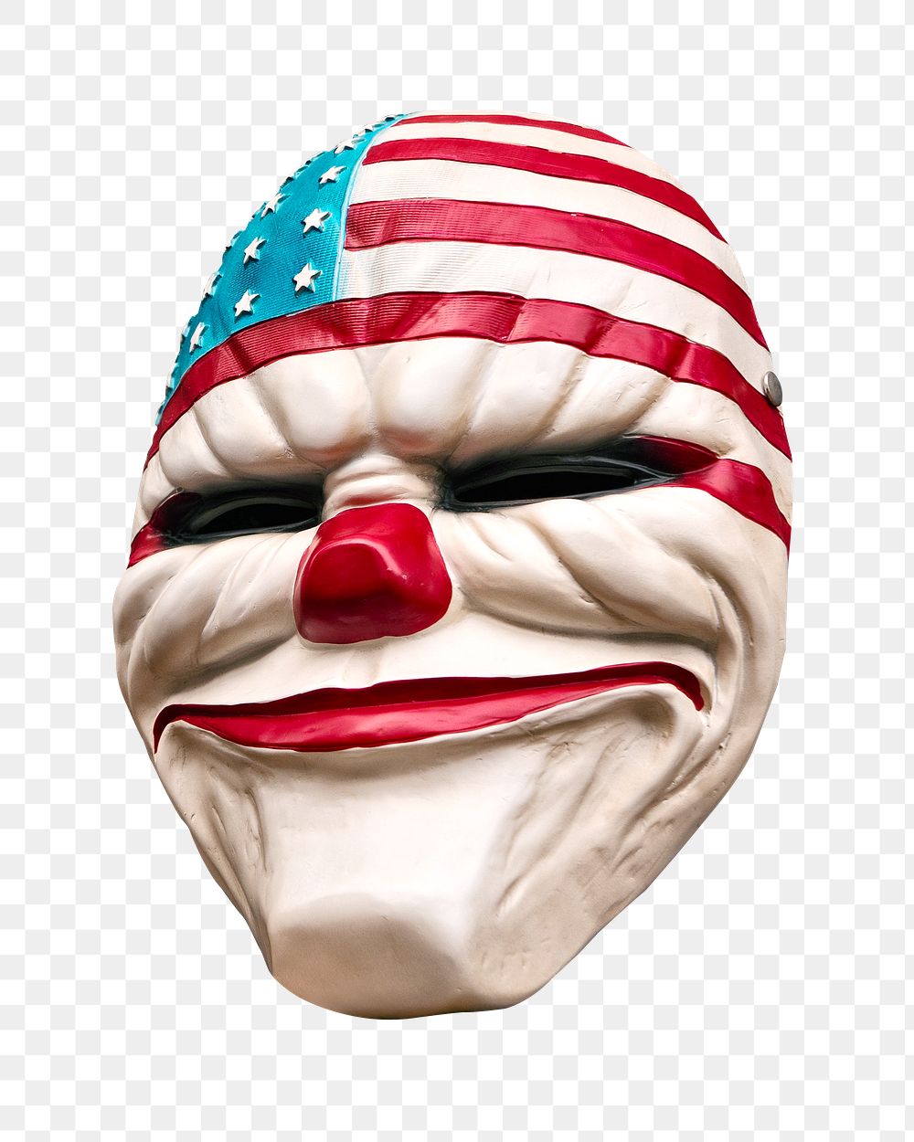 Png American flag face mask png sticker, transparent background