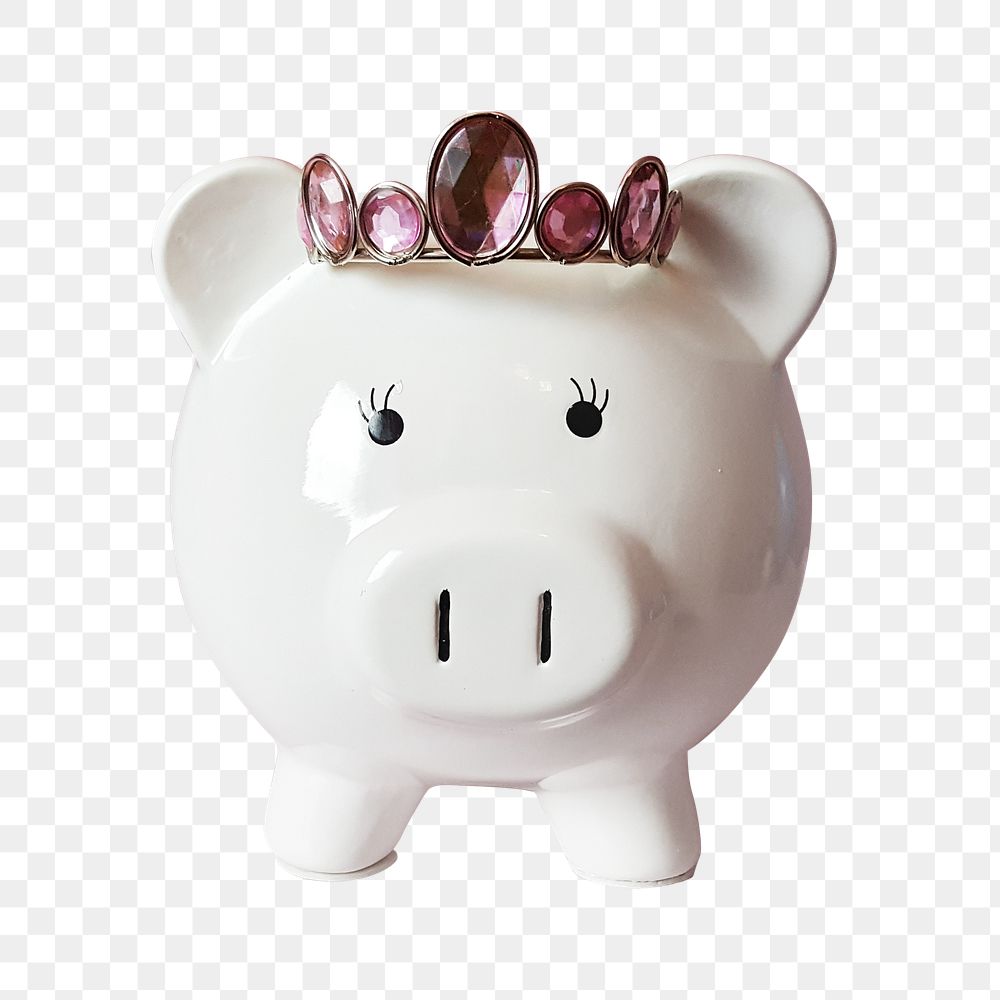 Piggy bank png, transparent background