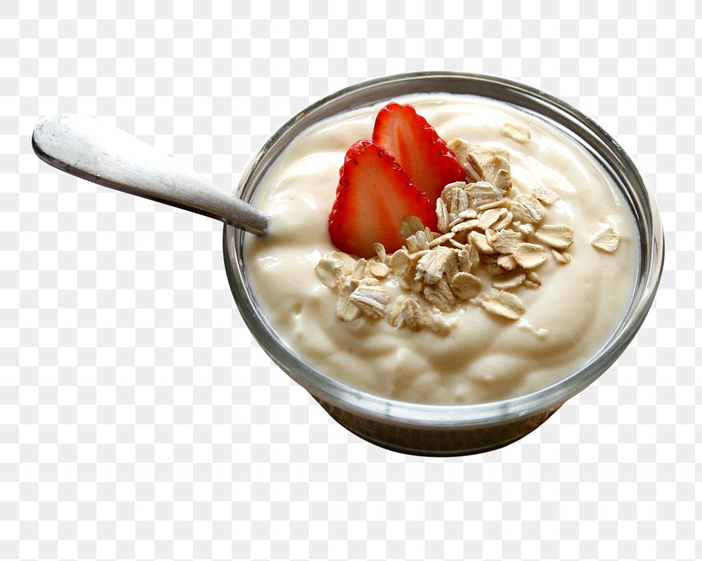 Breakfast yogurt png sticker, transparent background