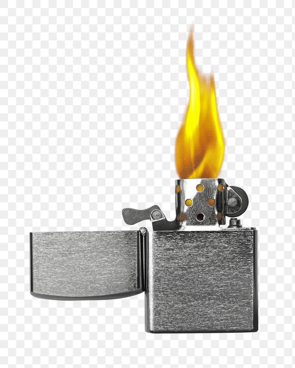 Fire from lighter png, transparent background