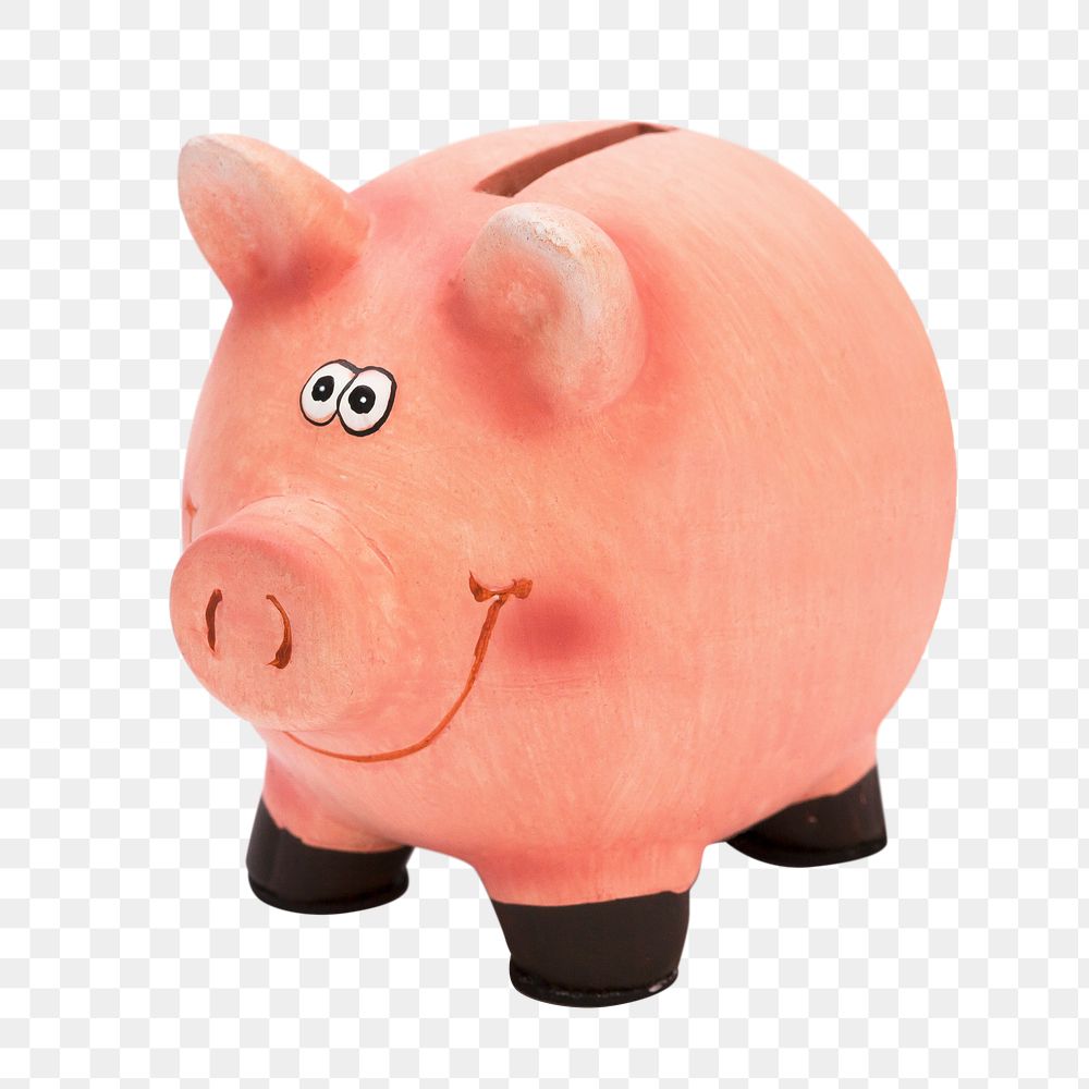 Piggy bank png, transparent background