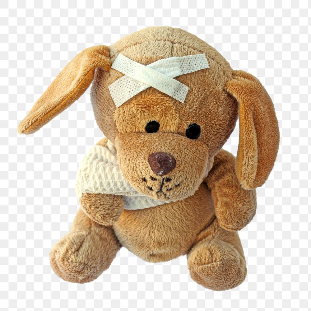 Puppy plush toy png, transparent background