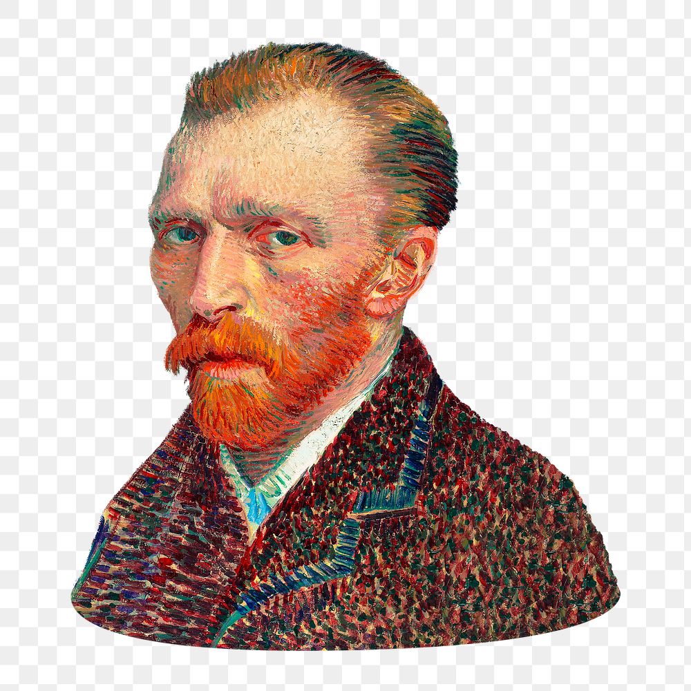 Van Gogh png sticker, vintage painting on transparent background, Remixed by rawpixel. 