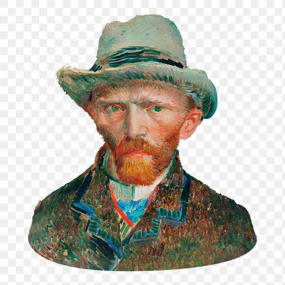 Van Gogh png sticker, vintage painting on transparent background. Remixed by rawpixel. 