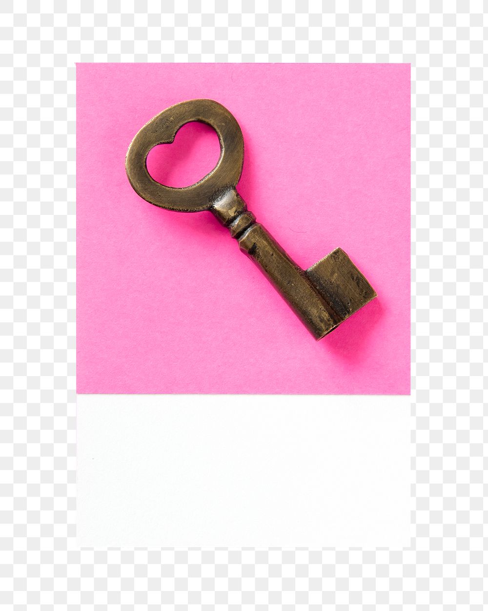 Metal key png, transparent background