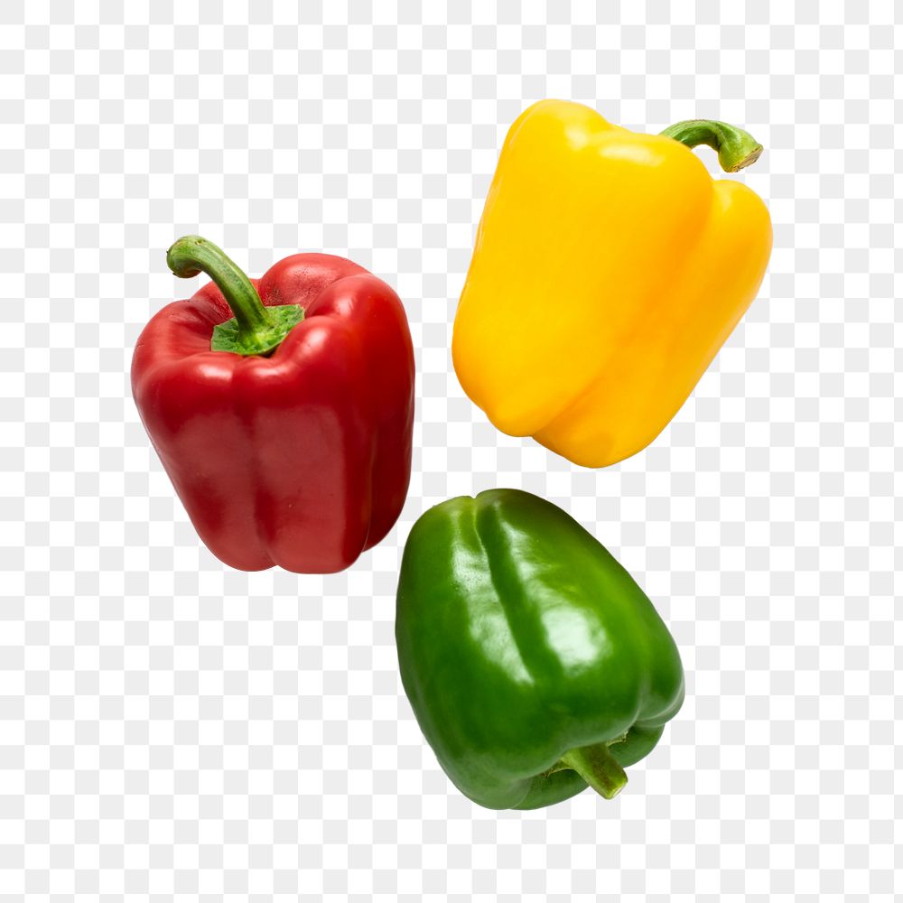 Bell peppers png vegetable sticker, transparent background