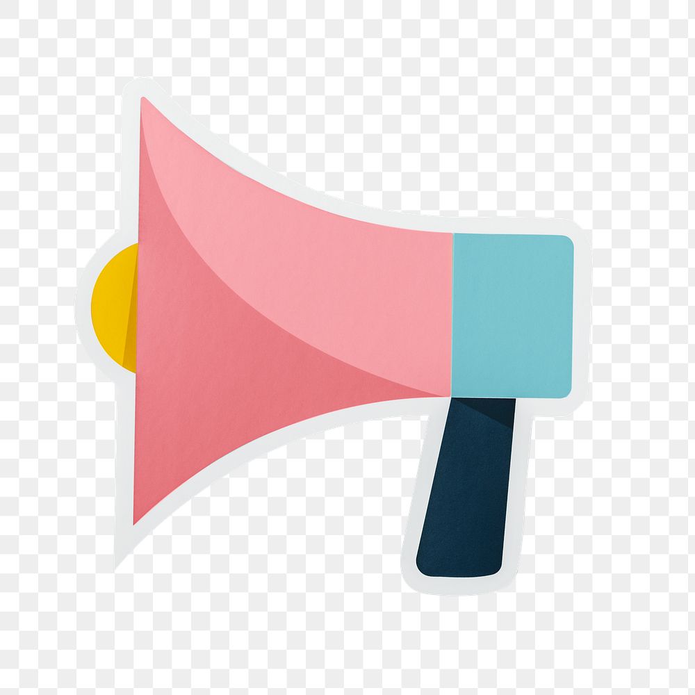 Megaphone speaker png marketing  sticker, transparent background