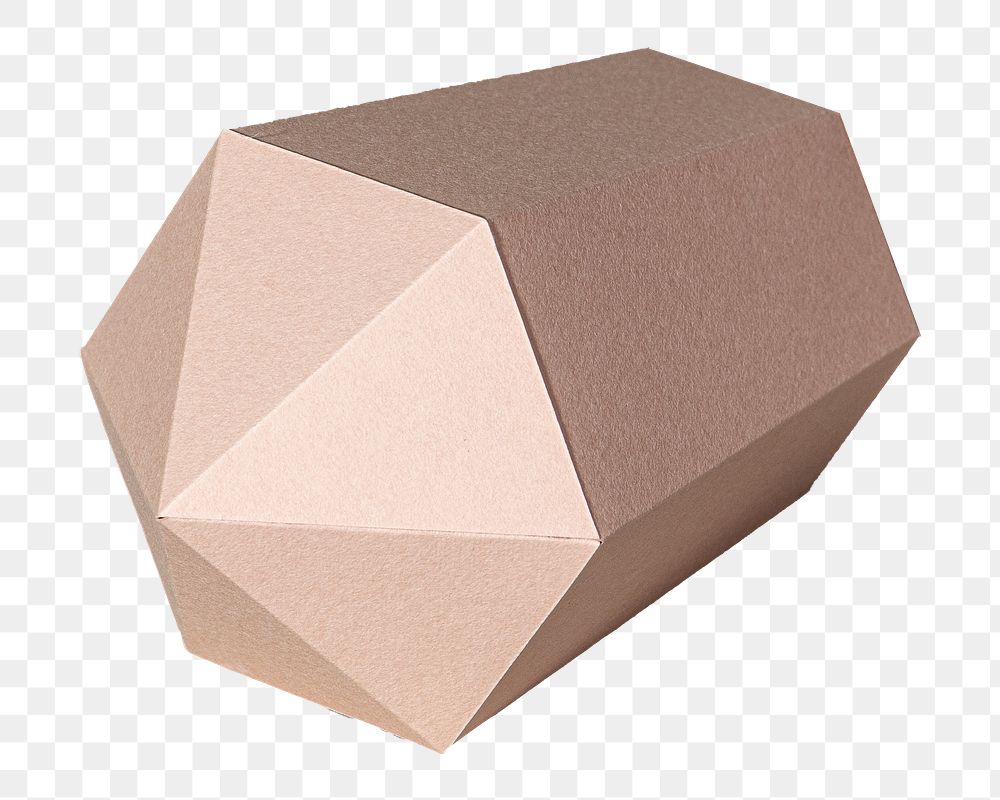 Png pink 3D hexagonal prism, transparent background