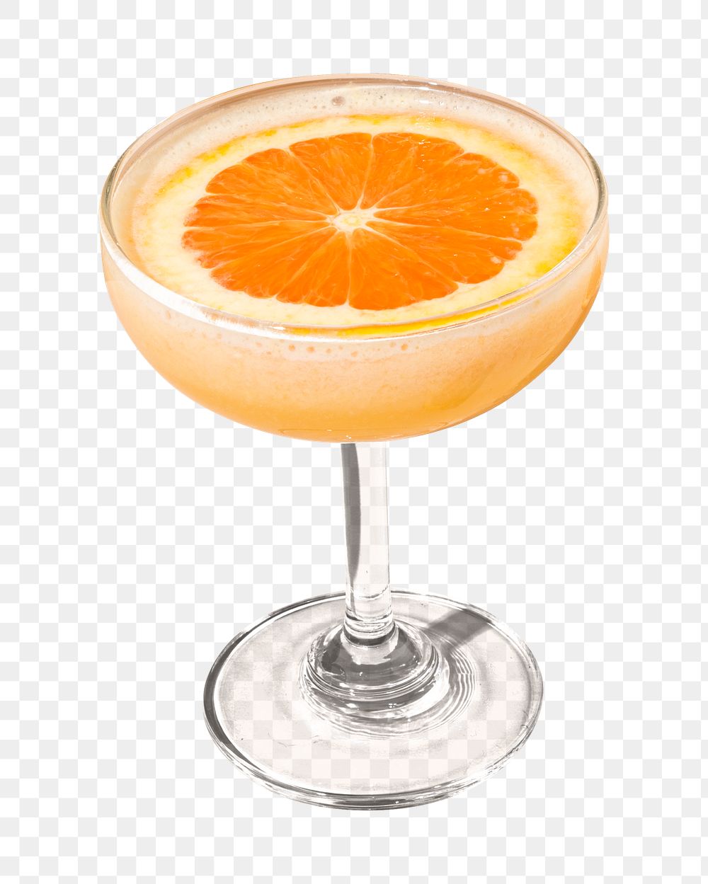 Orange margarita cocktail png sticker, transparent background