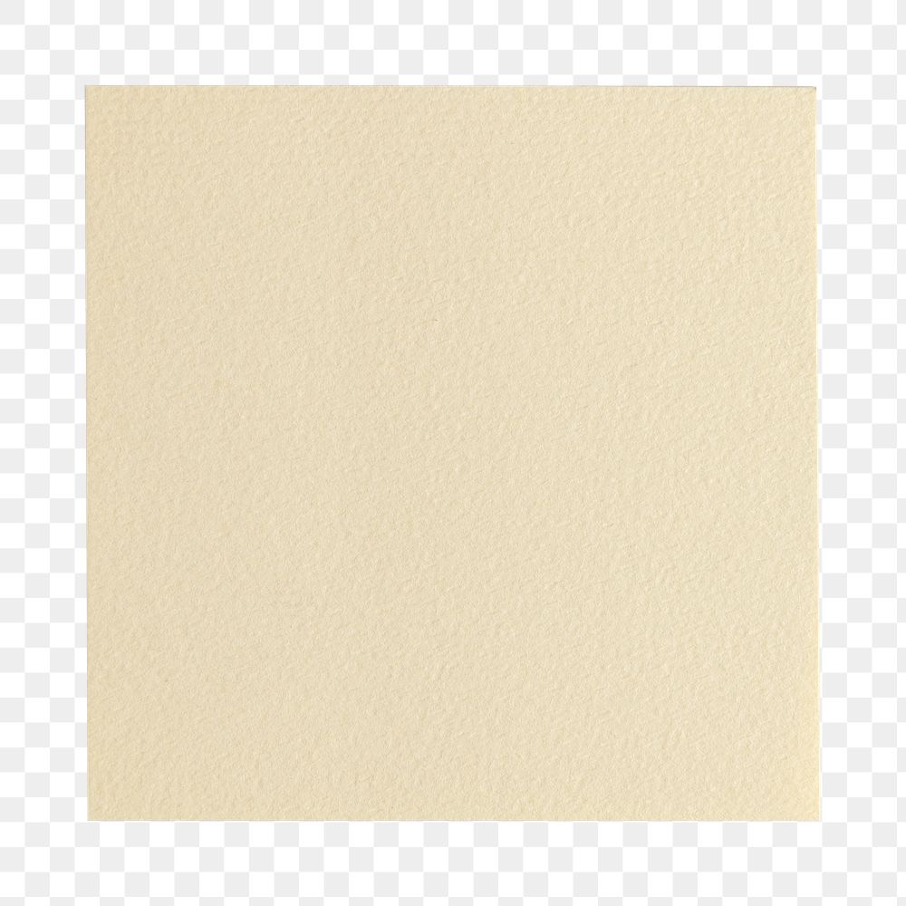 Beige paper note png sticker, transparent background