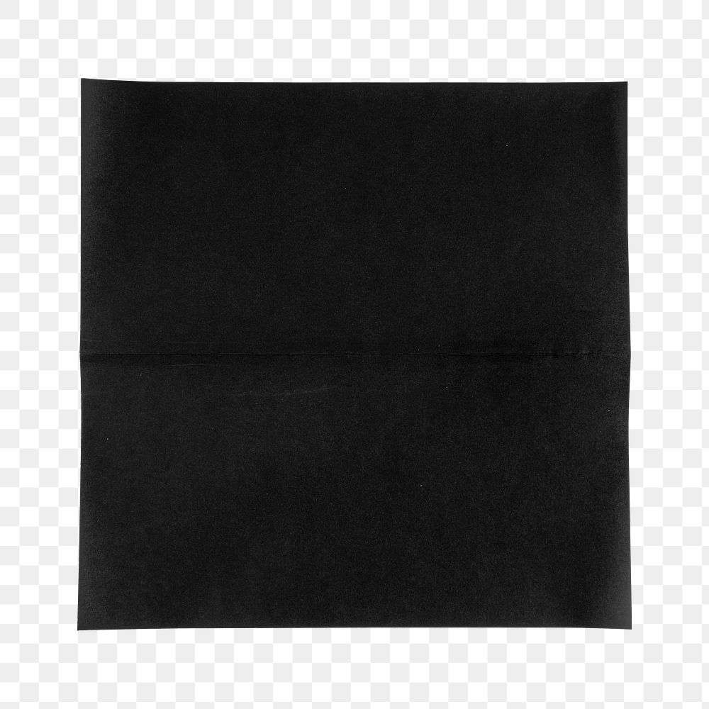 Black Sticky Note Isolated On Background Template For Your