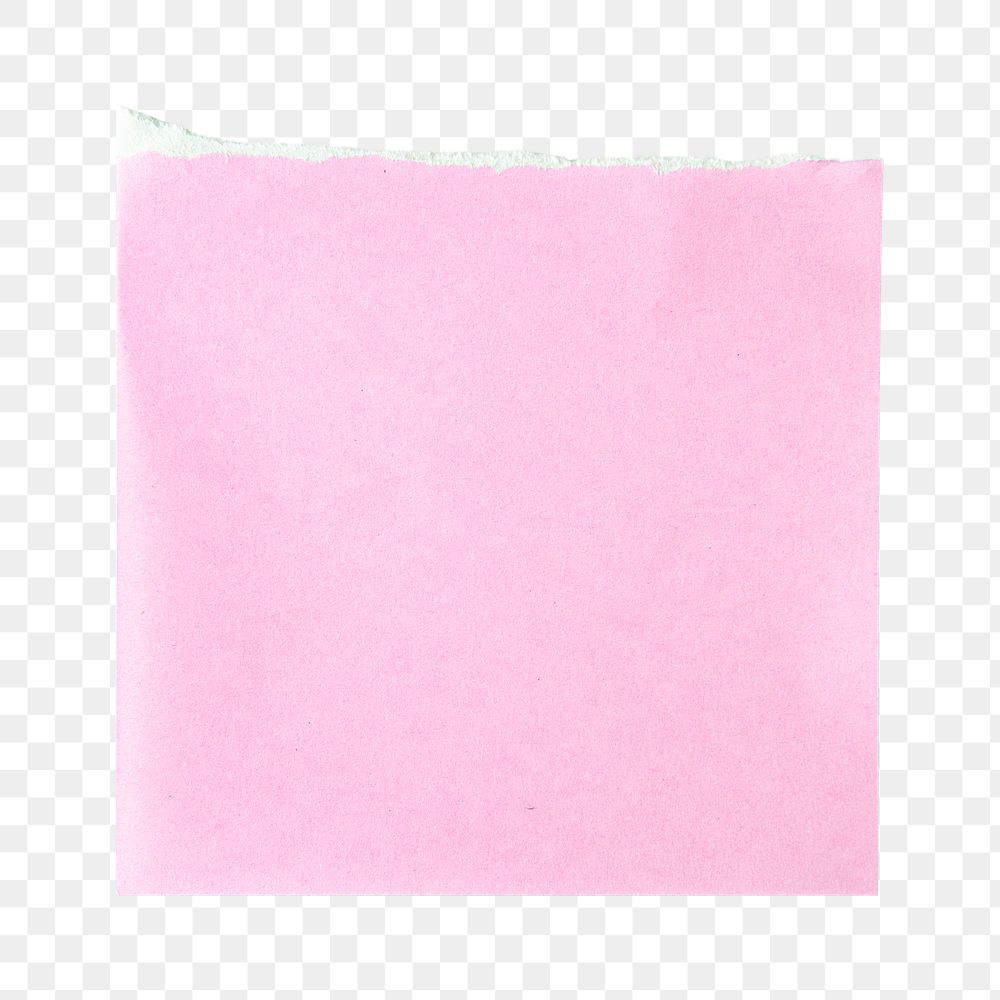 Pink sticky note png sticker, transparent background