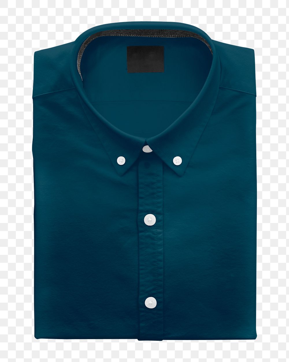 PNG dark turquoise folded shirt sticker, transparent background