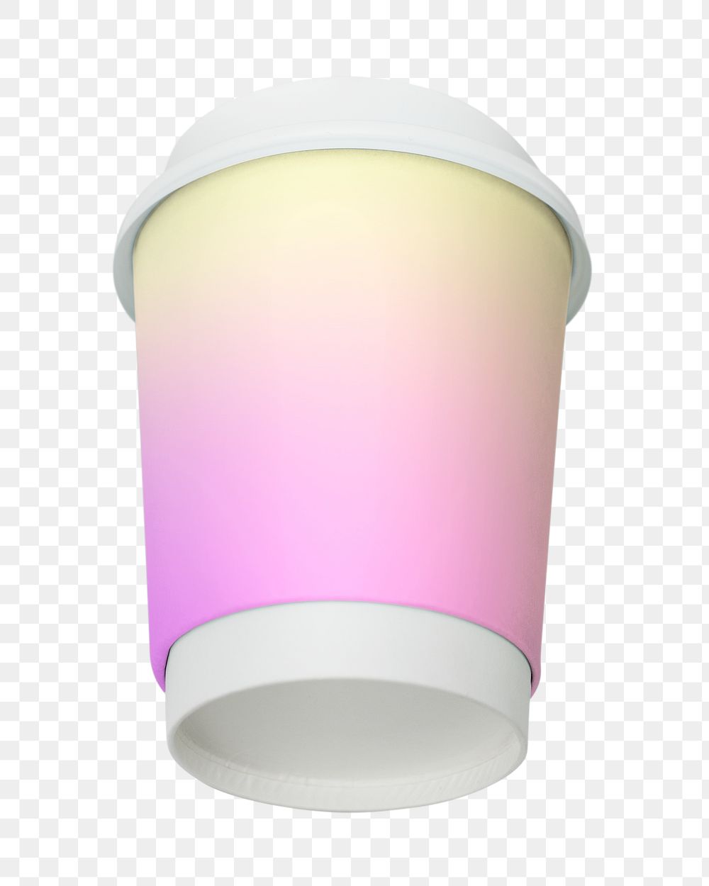 Pink coffee cup png sticker, transparent background