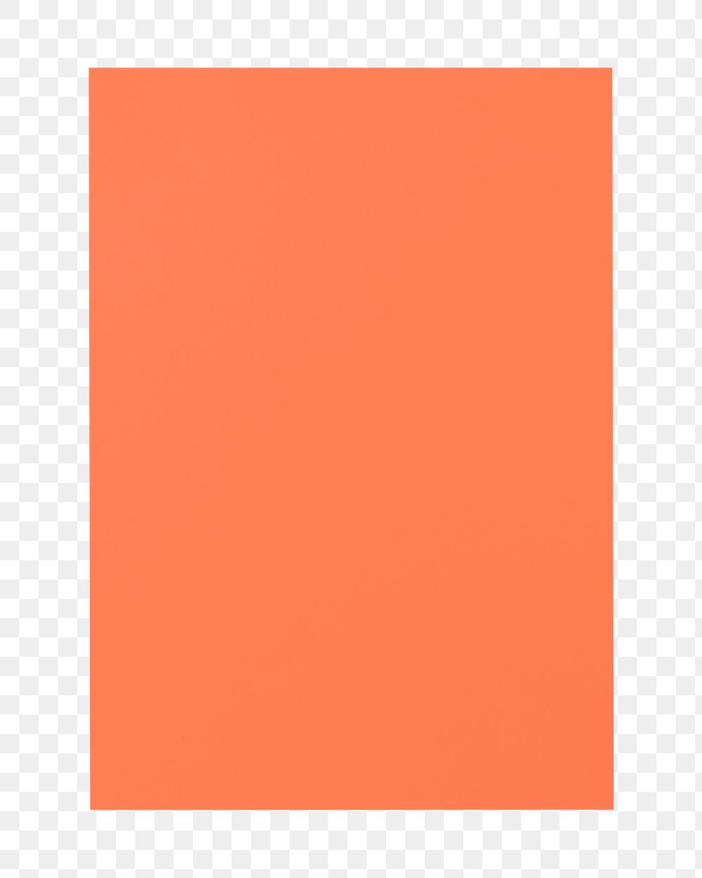 Orange poster png sticker, transparent background