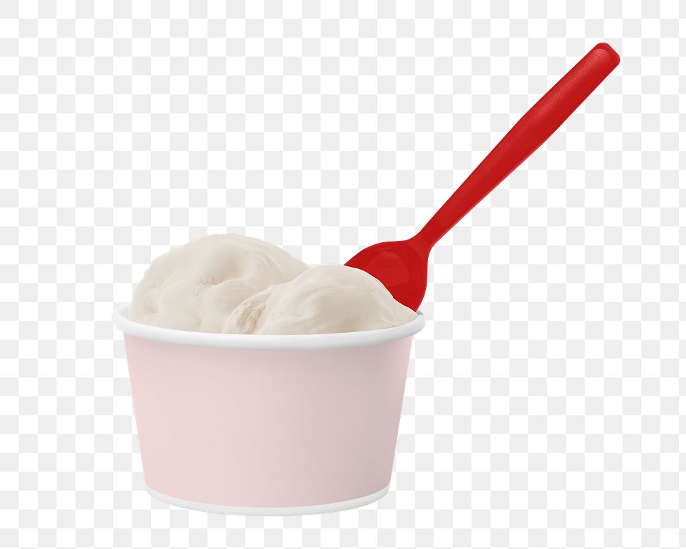 Blank ice-cream cup png sticker, transparent background
