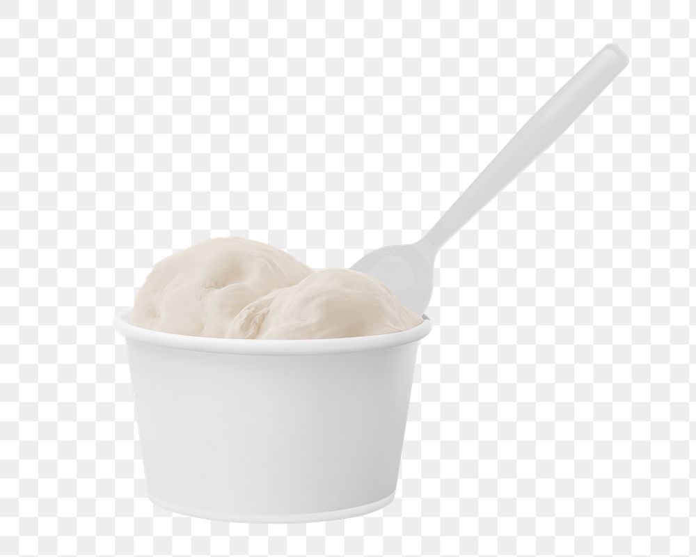 Blank ice-cream cup png sticker, transparent background