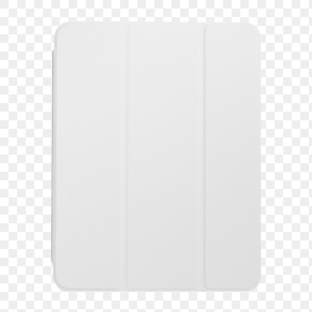 White tablet case png, transparent background