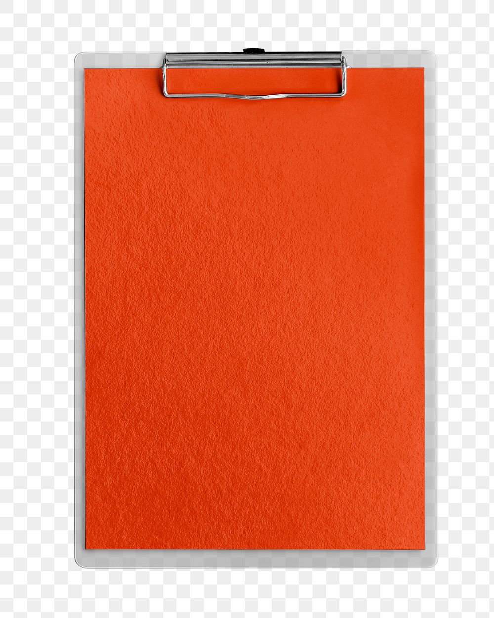 Orange clipboard png, transparent background